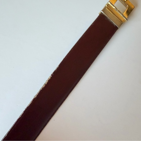 Yves Saint Laurent Vintage reversible belt black and brown gold buckle sz S- 44\